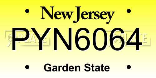 PYN6064 New Jersey License Plate