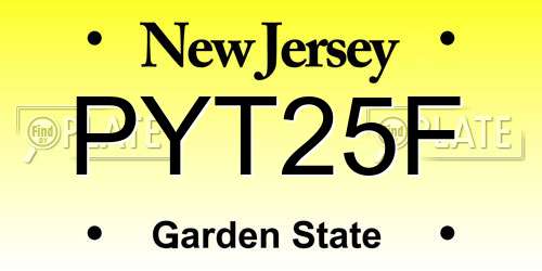 PYT25F New Jersey License Plate