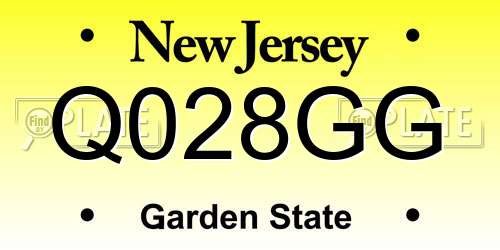 Q028GG New Jersey License Plate