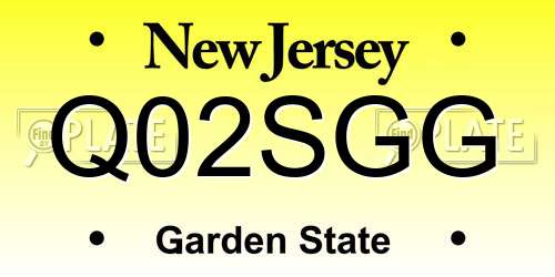 Q02SGG New Jersey License Plate
