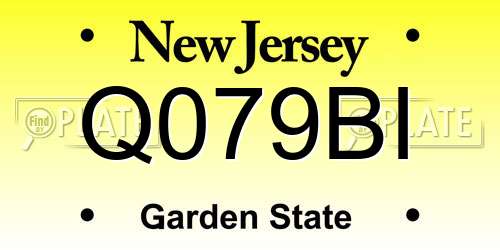 Q079BI New Jersey License Plate