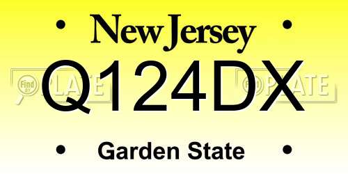 Q124DX New Jersey License Plate