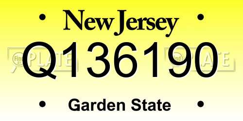 Q136190 New Jersey License Plate