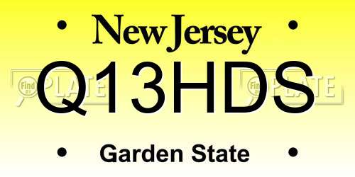 Q13HDS New Jersey License Plate