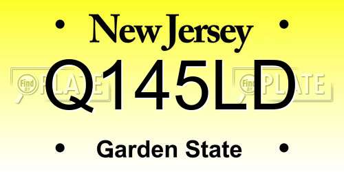 Q145LD New Jersey License Plate