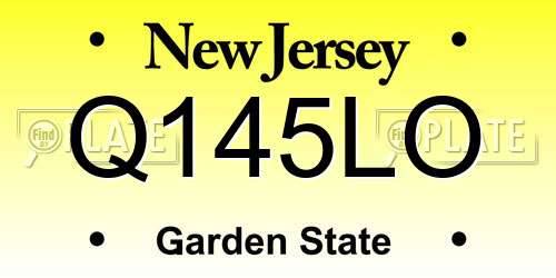 Q145LO New Jersey License Plate