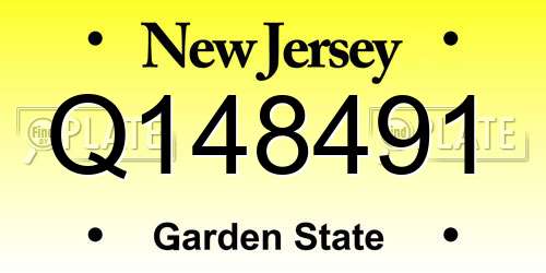 Q148491 New Jersey License Plate