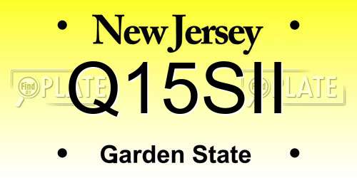 Q15SII New Jersey License Plate
