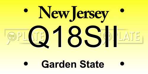 Q18SII New Jersey License Plate