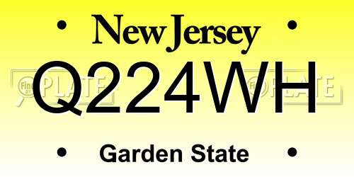 Q224WH New Jersey License Plate