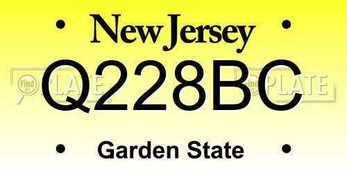 Q228BC New Jersey License Plate
