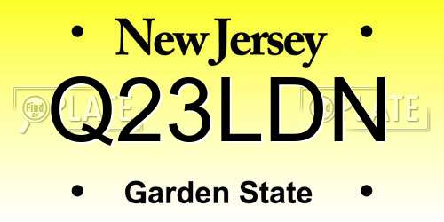 Q23LDN New Jersey License Plate
