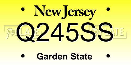 Q245SS New Jersey License Plate