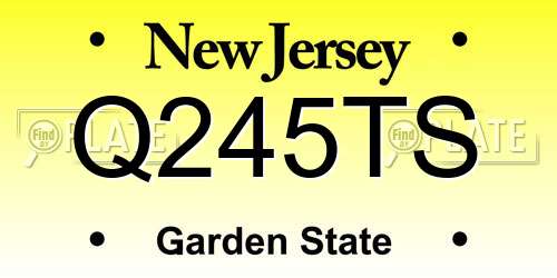 Q245TS New Jersey License Plate