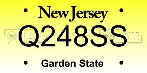 Q248SS New Jersey License Plate