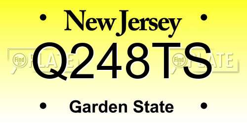 Q248TS New Jersey License Plate