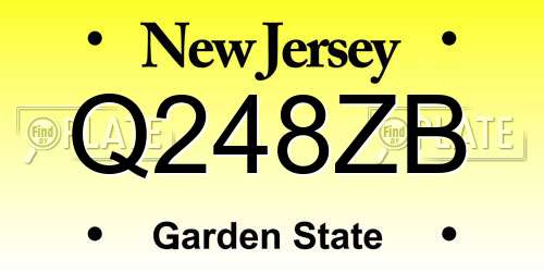 Q248ZB New Jersey License Plate