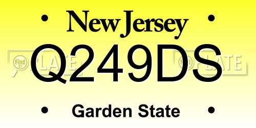Q249DS New Jersey License Plate