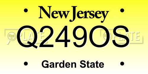Q249OS New Jersey License Plate