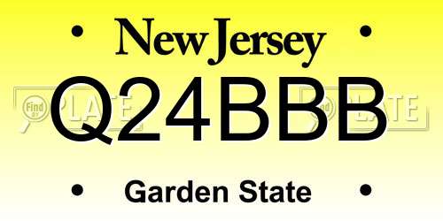 Q24BBB New Jersey License Plate