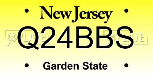 Q24BBS New Jersey License Plate