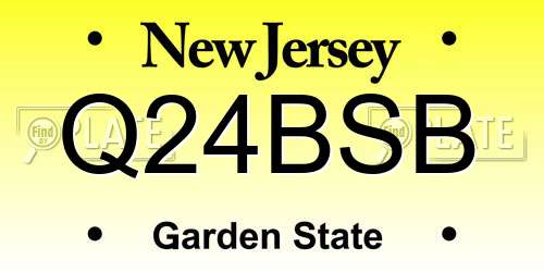 Q24BSB New Jersey License Plate
