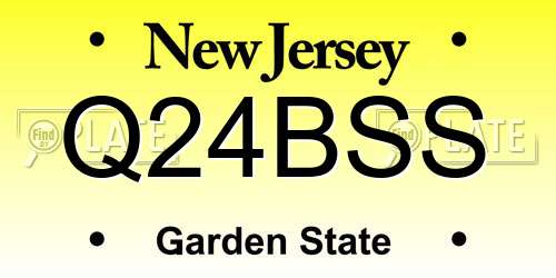 Q24BSS New Jersey License Plate