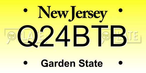 Q24BTB New Jersey License Plate