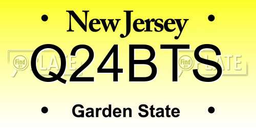Q24BTS New Jersey License Plate