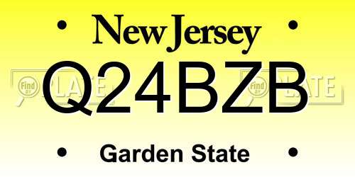 Q24BZB New Jersey License Plate