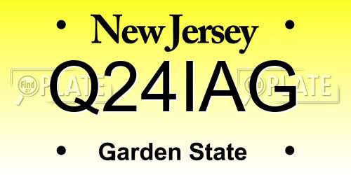 Q24IAG New Jersey License Plate