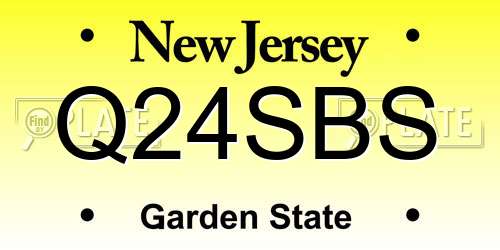 Q24SBS New Jersey License Plate