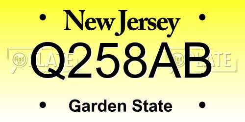 Q258AB New Jersey License Plate