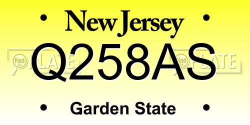 Q258AS New Jersey License Plate