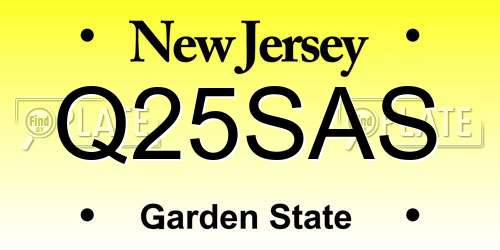 Q25SAS New Jersey License Plate