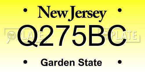 Q275BC New Jersey License Plate