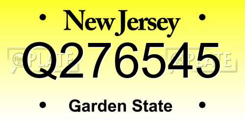 Q276545 New Jersey License Plate