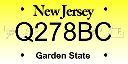 Q278BC New Jersey License Plate