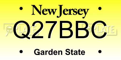 Q27BBC New Jersey License Plate