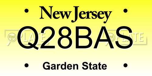 Q28BAS New Jersey License Plate