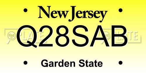 Q28SAB New Jersey License Plate