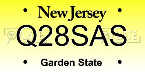 Q28SAS New Jersey License Plate