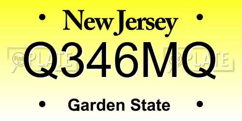 Q346MQ New Jersey License Plate