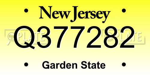 Q377282 New Jersey License Plate