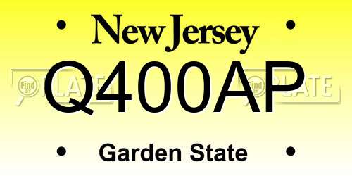 Q400AP New Jersey License Plate
