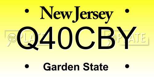 Q40CBY New Jersey License Plate