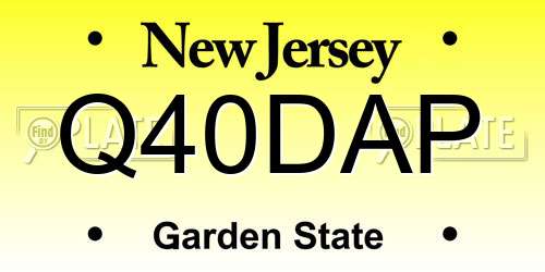 Q40DAP New Jersey License Plate