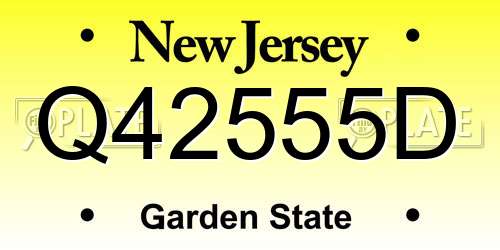 Q42555D New Jersey License Plate