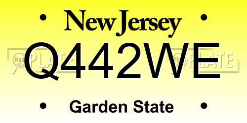 Q442WE New Jersey License Plate