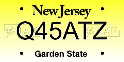 Q45ATZ New Jersey License Plate